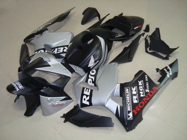 Honda CBR 600 RR 05-06 Verkleidungen - Matt Schwarz Silber Repsol Fabrik