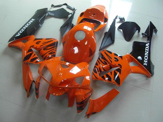 Honda CBR 600 RR 05-06 Verkleidungen - Orange Schwarze Flamme Fabrik Honda CBR 600 RR 05-06 Verkleidungen - Orange Schwarze Flamme Fabrik