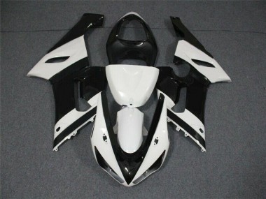 Kawasaki ZX6R 05-06 Verkleidung - Schwarz Weiß Fabrik