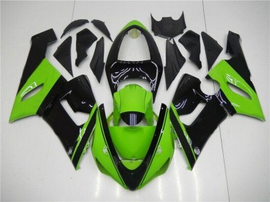 Kawasaki ZX6R 05-06 Verkleidung - Grün Schwarz Fabrik
