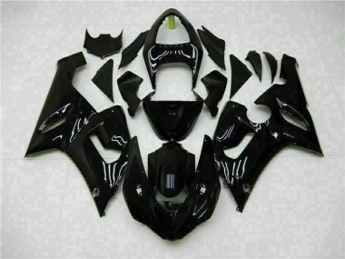 Kawasaki ZX6R 05-06 Verkleidung - Glänzend Schwarz Fabrik