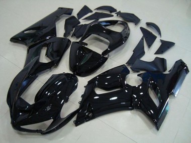 Kawasaki ZX6R 05-06 Verkleidungen - Glänzend Schwarz Fabrik
