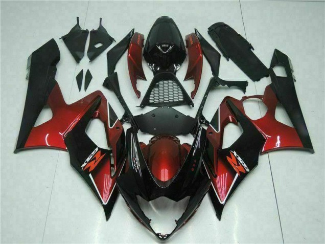 Suzuki GSXR 1000 K5 05-06 Verkleidungen Komplett Sets - Rot Schwarz Fabrik Suzuki GSXR 1000 K5 05-06 Verkleidungen Komplett Sets - Rot Schwarz Fabrik