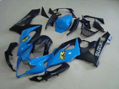 Suzuki GSXR 1000 K5 05-06 Verkleidungen - Blau und Matt Schwarz Fabrik