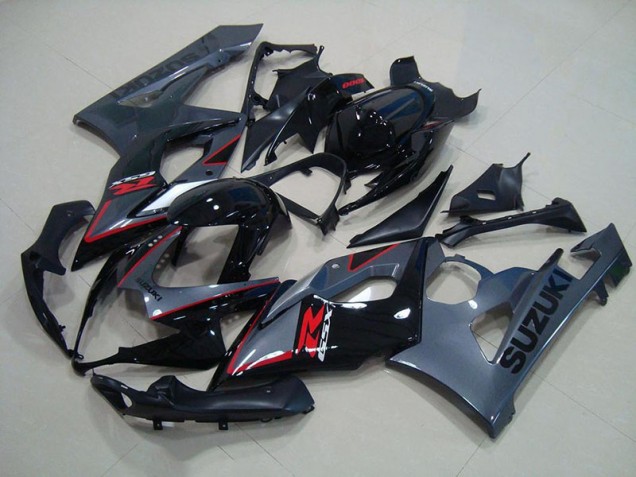 Suzuki GSXR 1000 K5 05-06 Verkleidungen - Schwarz Rote Aufkleber Fabrik