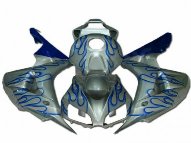 Honda CBR 1000 RR 06-07 Verkleidungen - Blau Flamme Silber Fabrik
