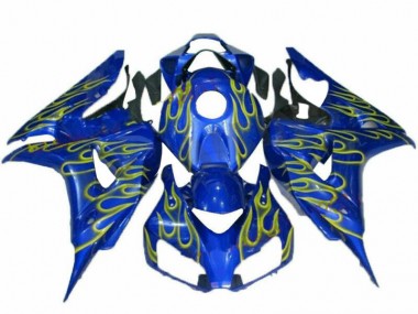 Honda CBR 1000 RR 06-07 Verkleidungen - Gelb Flamme Blau Fabrik