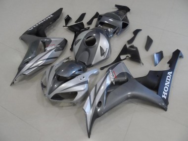 Honda CBR 1000 RR 06-07 Verkleidungen - Graues Silber und Matt schwarz Fabrik