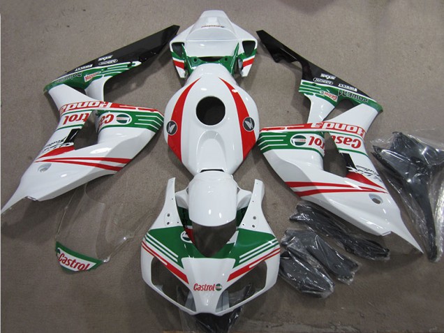 Honda CBR 1000 RR 06-07 Verkleidungen - Weiß Grün Rot Castrol Fabrik Honda CBR 1000 RR 06-07 Verkleidungen - Weiß Grün Rot Castrol Fabrik