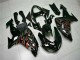 Kawasaki ZX10R 06-07 Verkleidung - Schwarz rote Flamme Fabrik Kawasaki ZX10R 06-07 Verkleidung - Schwarz rote Flamme Fabrik