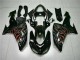 Kawasaki ZX10R 06-07 Verkleidung - Schwarz rote Flamme Fabrik Kawasaki ZX10R 06-07 Verkleidung - Schwarz rote Flamme Fabrik