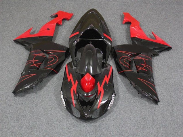 Kawasaki ZX10R 06-07 Verkleidungen - Schwarz Rot Fabrik Kawasaki ZX10R 06-07 Verkleidungen - Schwarz Rot Fabrik