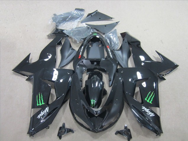Kawasaki ZX10R 06-07 Verkleidungen - Schwarz Grün Monster Ninja Fabrik Kawasaki ZX10R 06-07 Verkleidungen - Schwarz Grün Monster Ninja Fabrik
