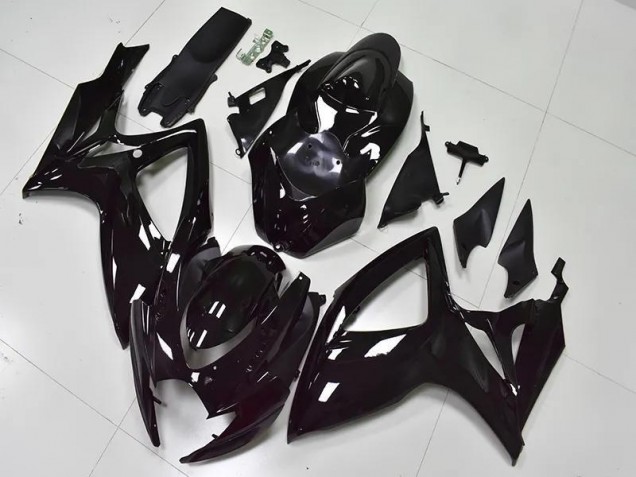 Suzuki GSXR 600 / 750 K6 06-07 Verkleidungen - Glänzend Schwarz Fabrik
