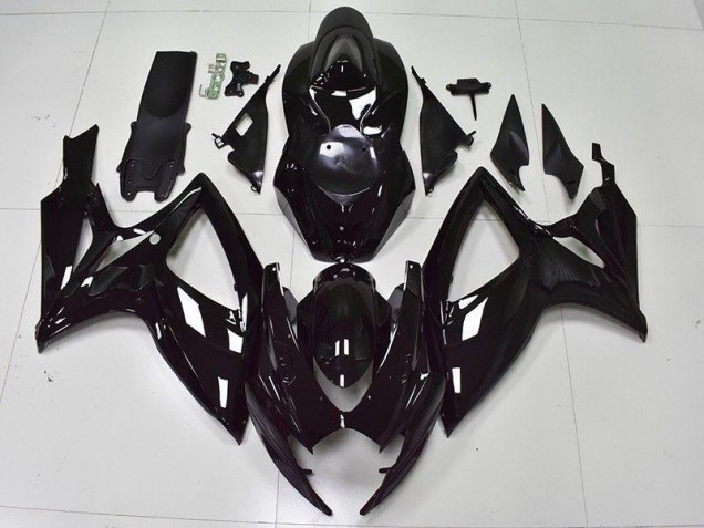 Suzuki GSXR 600 / 750 K6 06-07 Verkleidungen - Glänzend Schwarz Fabrik