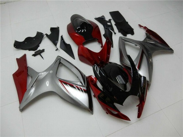 Suzuki GSXR 600 / 750 K6 06-07 Verkleidungen - Rot Silber Fabrik Suzuki GSXR 600 / 750 K6 06-07 Verkleidungen - Rot Silber Fabrik