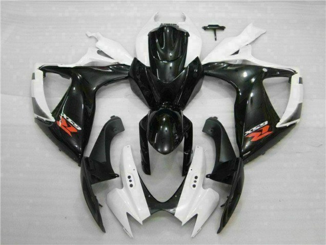 Suzuki GSXR 600 / 750 K6 06-07 Verkleidungen - Weiß Schwarz Fabrik Suzuki GSXR 600 / 750 K6 06-07 Verkleidungen - Weiß Schwarz Fabrik