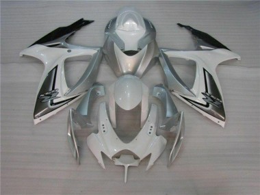 Suzuki GSXR 600 / 750 K6 06-07 Verkleidungen - Weiß Silber Fabrik