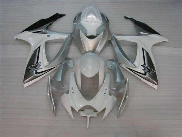 Suzuki GSXR 600 / 750 K6 06-07 Verkleidungen - Weiß Silber Fabrik Suzuki GSXR 600 / 750 K6 06-07 Verkleidungen - Weiß Silber Fabrik