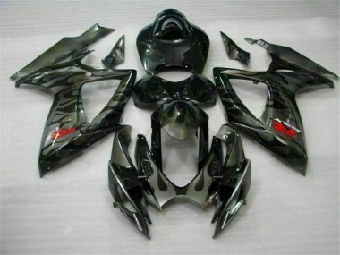 Suzuki GSXR 600 / 750 K6 06-07 VollVerkleidungen & Plastik - Schwarz Fabrik