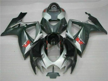 Suzuki GSXR 600 / 750 K6 06-07 Verkleidungen - Silber Schwarz Fabrik