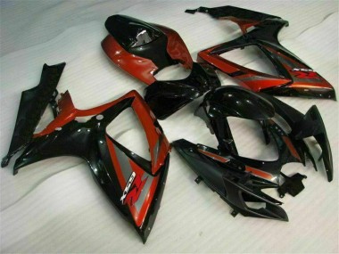 Suzuki GSXR 600 / 750 K6 06-07 Verkleidungen - Schwarz Rot Fabrik