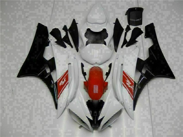 Yamaha R6 06-07 Vollverkleidung - Weiß Schwarz Fabrik Yamaha R6 06-07 Vollverkleidung - Weiß Schwarz Fabrik