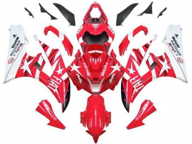 Yamaha R6 06-07 Verkleidungen - Rot Weiß Star Fiat Fabrik Yamaha R6 06-07 Verkleidungen - Rot Weiß Star Fiat Fabrik
