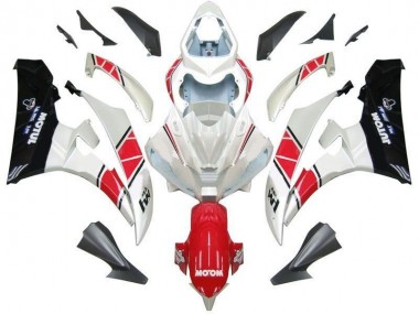 Yamaha R6 06-07 Verkleidungen - Weiß Rot Schwarz Fabrik