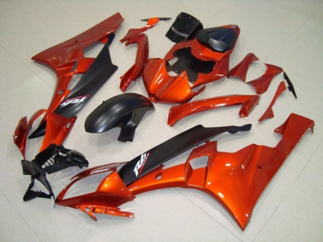 Yamaha R6 06-07 Verkleidung - Orange Matt schwarz Fabrik Yamaha R6 06-07 Verkleidung - Orange Matt schwarz Fabrik