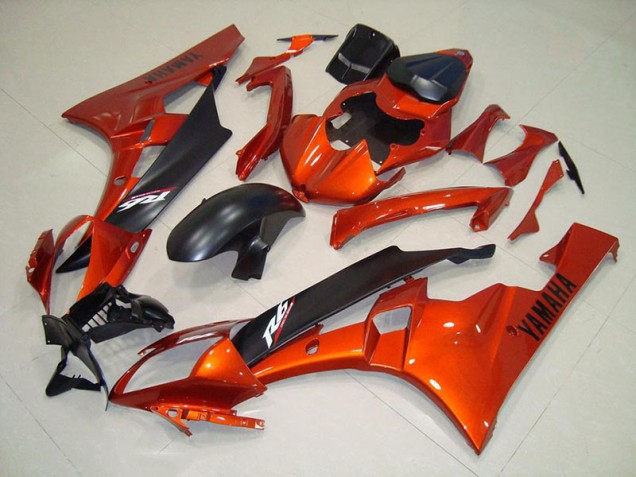 Yamaha R6 06-07 Verkleidungen - Orange Matt schwarz Fabrik Yamaha R6 06-07 Verkleidungen - Orange Matt schwarz Fabrik