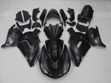 Kawasaki ZX14R ZZR 1400 06-11 Verkleidung - Matt Schwarz Fabrik