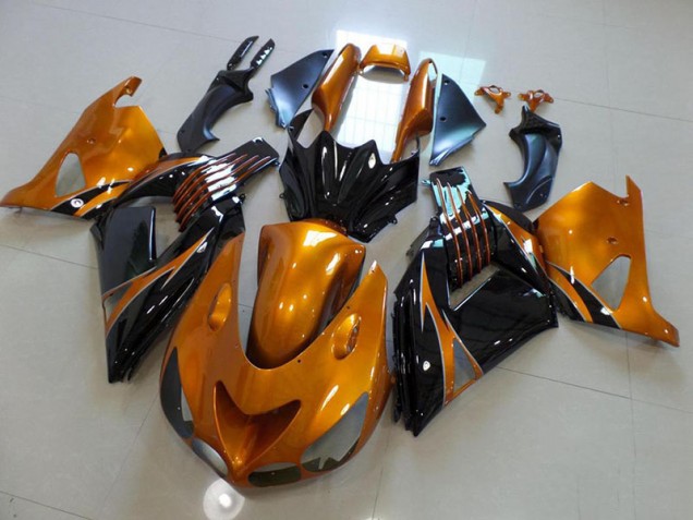 Kawasaki ZX14R ZZR 1400 06-11 Verkleidungen - Braun und Schwarz, kein Aufkleber Fabrik Kawasaki ZX14R ZZR 1400 06-11 Verkleidungen - Braun und Schwarz, kein Aufkleber Fabrik