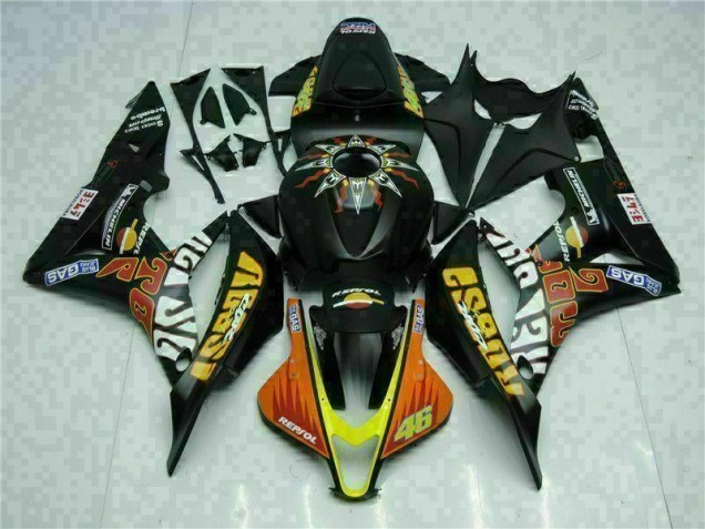Honda CBR 600 RR 07-08 Verkleidungen - Schwarz Gelb Repsol 46 Fabrik Honda CBR 600 RR 07-08 Verkleidungen - Schwarz Gelb Repsol 46 Fabrik