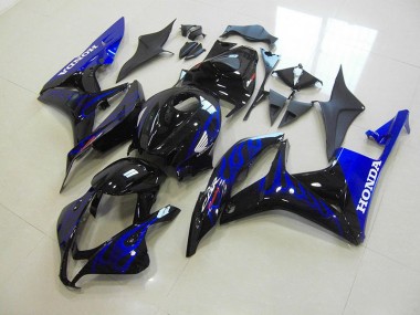 Honda CBR 600 RR 07-08 Verkleidungen - Schwarze Blau Flamme Fabrik