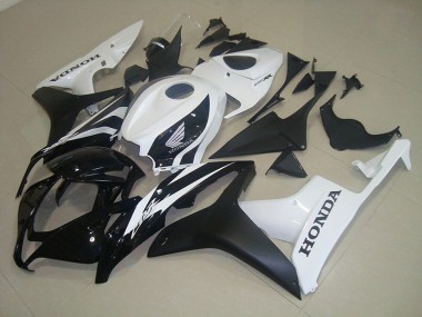 Honda CBR 600 RR 07-08 Verkleidungen - Matt Schwarz Weiß Fabrik