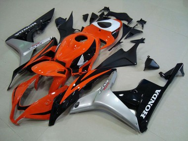 Honda CBR 600 RR 07-08 Verkleidungen - Orange Silber Schwarz Fabrik