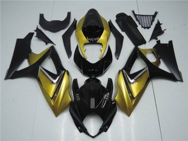 Suzuki GSXR 1000 K7 07-08 Verkleidung - Gold Schwarz Fabrik