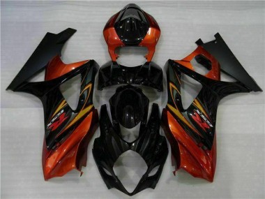 Suzuki GSXR 1000 K7 07-08 VollVerkleidungen & Plastik - Schwarz Fabrik