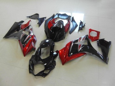 Suzuki GSXR 1000 K7 07-08 Verkleidungen - Rot Schwarz Kein Aufkleber Fabrik