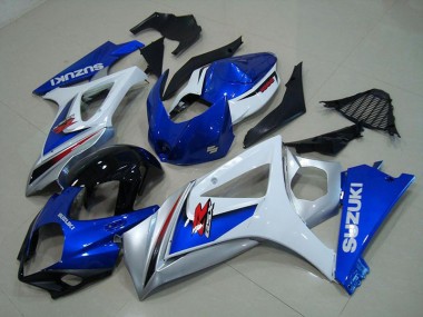 Suzuki GSXR 1000 K7 07-08 Verkleidungen - Weiß Blau Fabrik