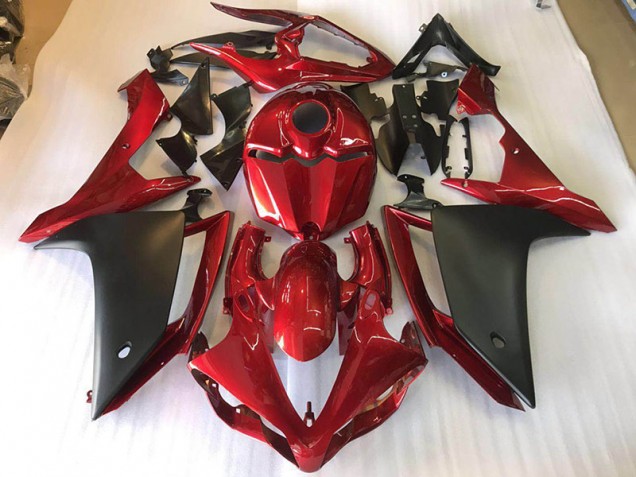 Yamaha R1 07-08 Verkleidung - Matt Schwarz Rot Fabrik Yamaha R1 07-08 Verkleidung - Matt Schwarz Rot Fabrik
