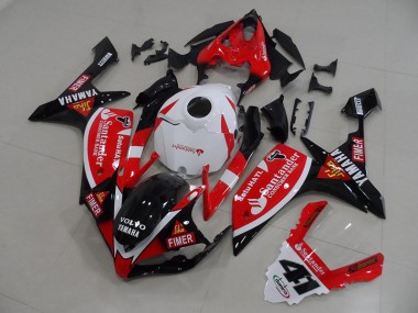 Yamaha R1 07-08 Verkleidungen - Rot Schwarz Aufkleber Fabrik