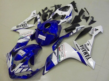 Yamaha R1 07-08 Verkleidungen - Weiß Blau Tri Colour Fabrik