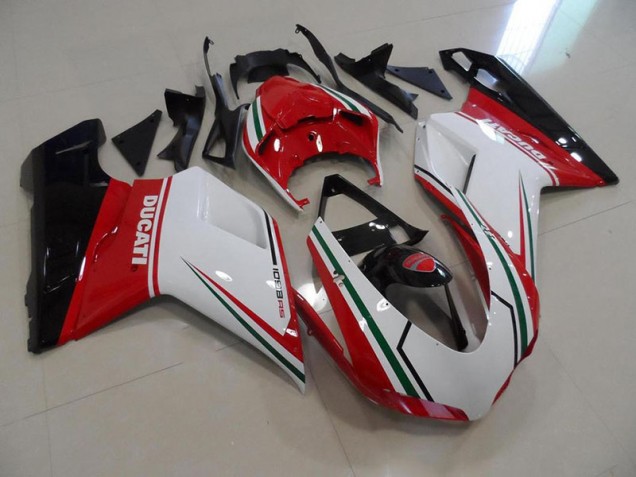 Ducati 848 1098 1198 07-14 Verkleidungen - Rot Weiß Fabrik Ducati 848 1098 1198 07-14 Verkleidungen - Rot Weiß Fabrik