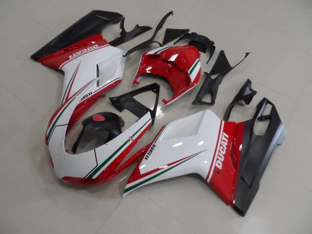Ducati 848 1098 1198 07-14 Vollverkleidung - Rot Weiß Fabrik Ducati 848 1098 1198 07-14 Vollverkleidung - Rot Weiß Fabrik