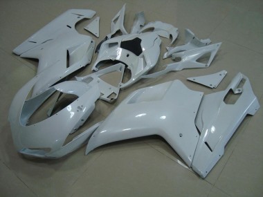 Ducati 848 1098 1198 07-14 Verkleidungen - Glänzend Weiß Fabrik