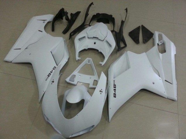 Ducati 848 1098 1198 07-14 Verkleidungen - MattWeiß Fabrik Ducati 848 1098 1198 07-14 Verkleidungen - MattWeiß Fabrik