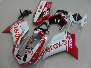 Ducati 848 1098 1198 07-14 Verkleidung - Weiß Rot Xerox Fabrik
