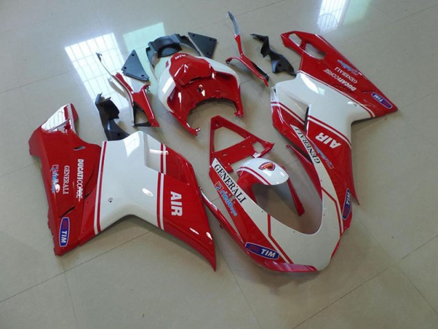 Ducati 848 1098 1198 07-14 Verkleidungen - Rot Weiß Air Fabrik Ducati 848 1098 1198 07-14 Verkleidungen - Rot Weiß Air Fabrik
